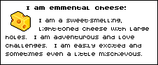 I am emmental cheese!